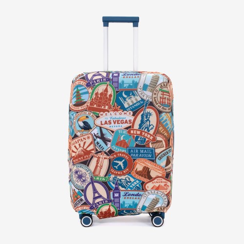 Husă troler ENZO NORI model LAS VEGAS mărimea M textil multicolor